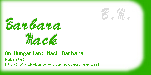 barbara mack business card